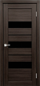 Товар Межкомнатная дверь Легенда X-7 тон Грей Остекление Лакобель черное